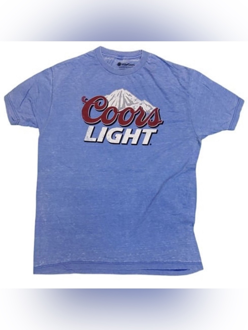 Miller Coors Light Men's Blue Short Sleeve T-Shirt Medium